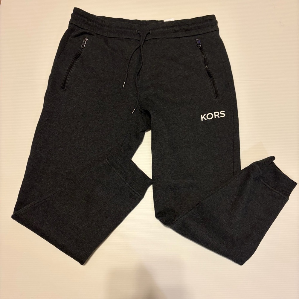 Michael Kors Men’s Jogger Sweatpants Size L Black Zip Pockets